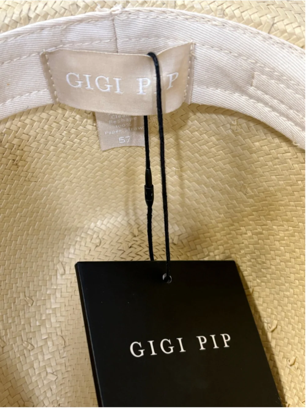GIGI PIP Rhett Straw Cowboy Hat|57cm|NWT|